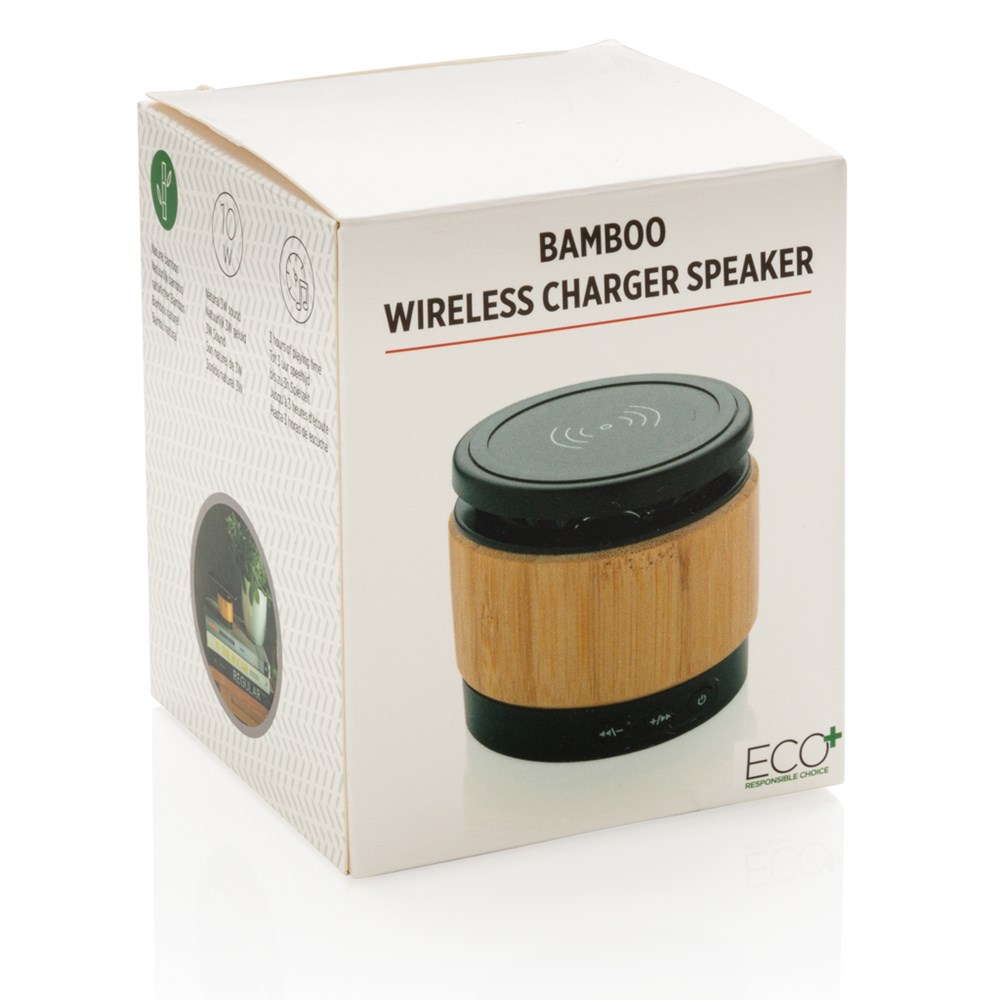 Bambus Wireless Charger und Lautsprecher