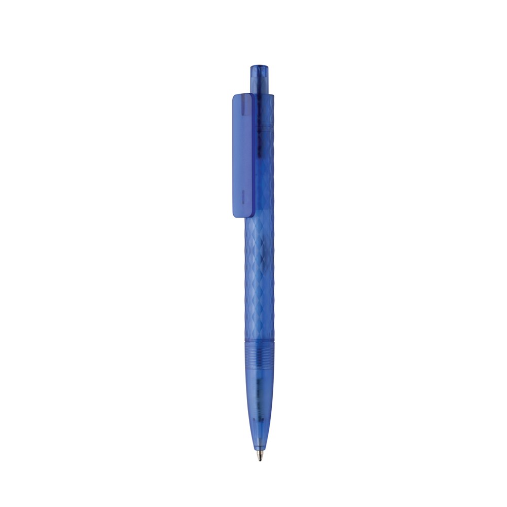 X3 Frosted-Pen aus GRS recyceltem PC - blau (± PMS 7686)