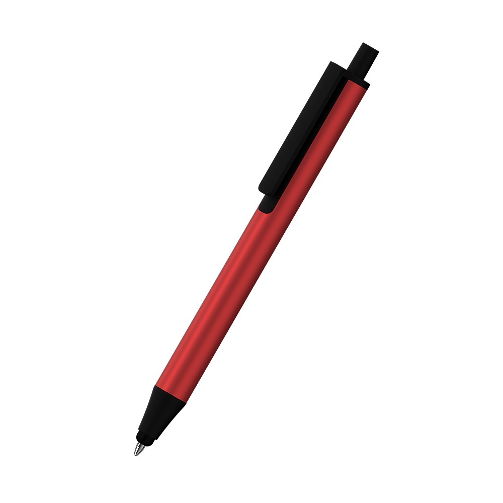 Klio-Eterna - Flute stylus metal PP - Retractable ballpoint penmetallic red