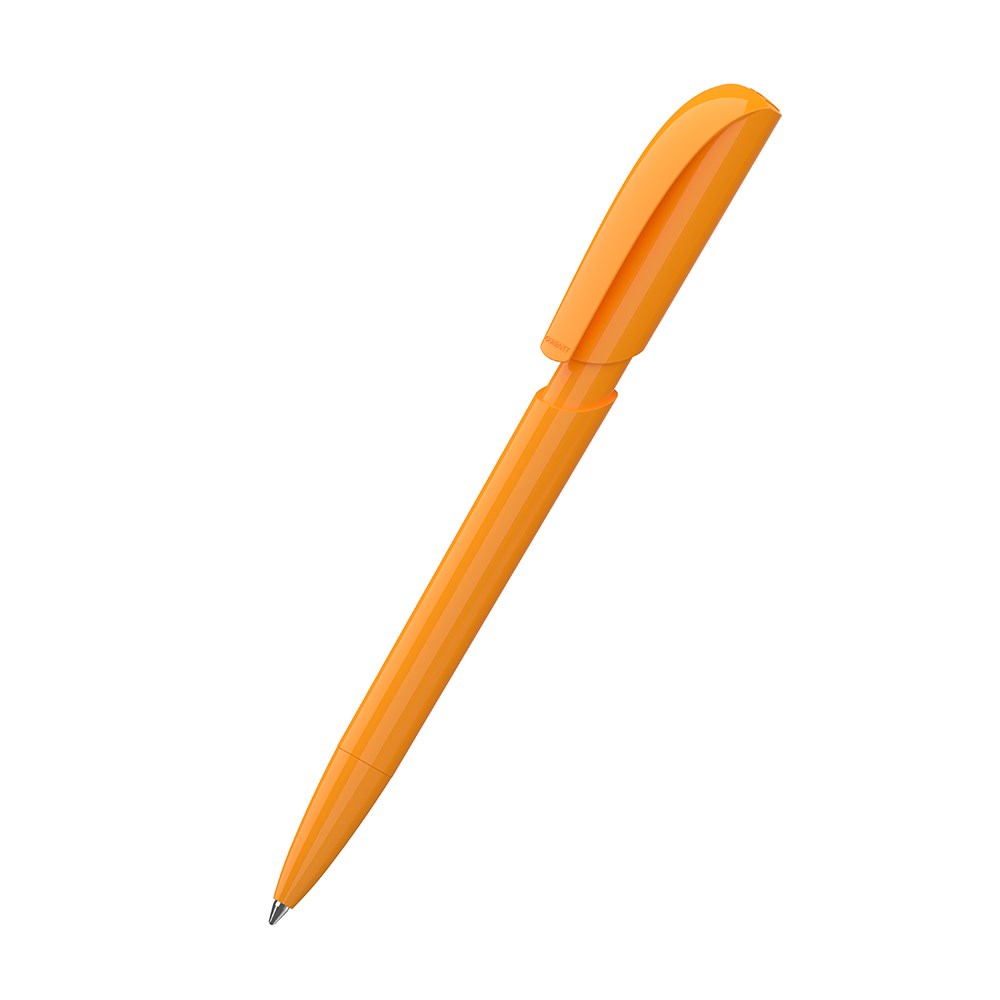 Klio-Eterna - Push high gloss - Retractable ballpoint penlight orange