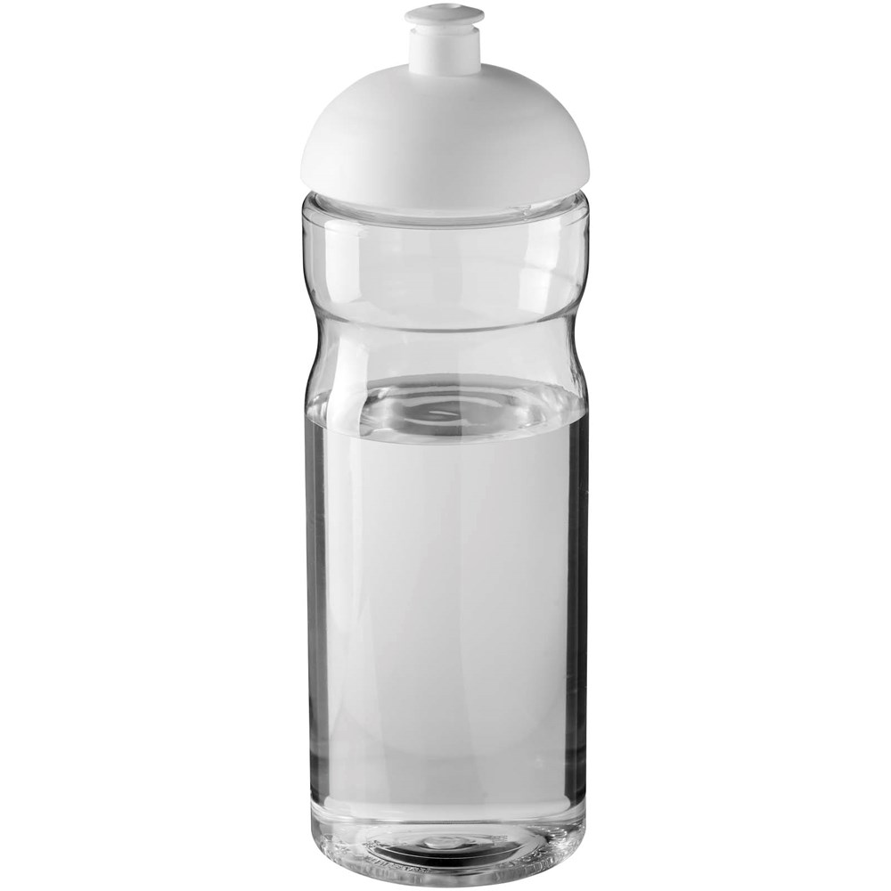H2O Active® Eco Base 650 ml Sportflasche mit Stülpdeckel - transparent, weiss