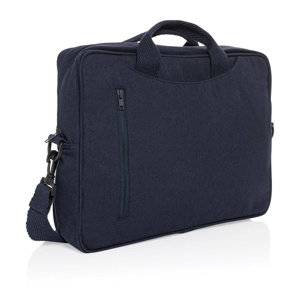 Laluka AWARE™ 15.4" Laptop-Tasche aus recycelter Baumwolle - navy blau (± PMS navy)
