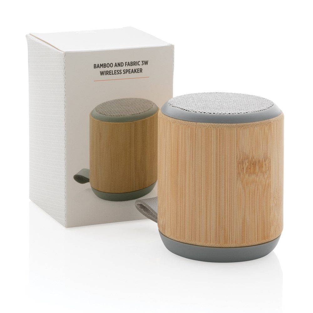 Bambus und Stoff 3W Wireless Speaker