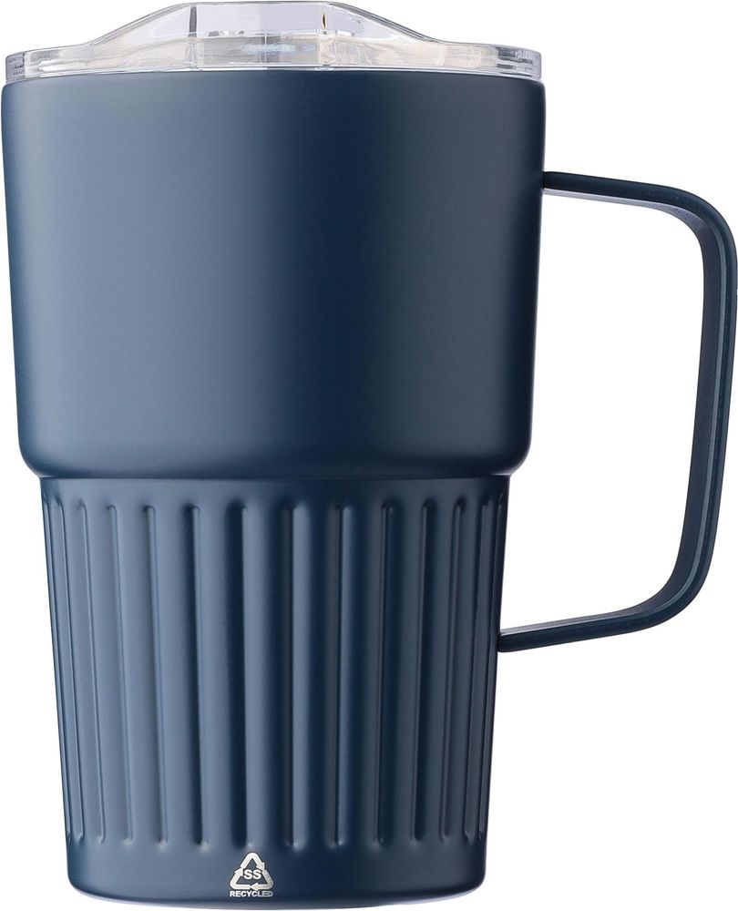 Trinkbecher Calo | Recycelter Edelstahl | 450 ml - blau
