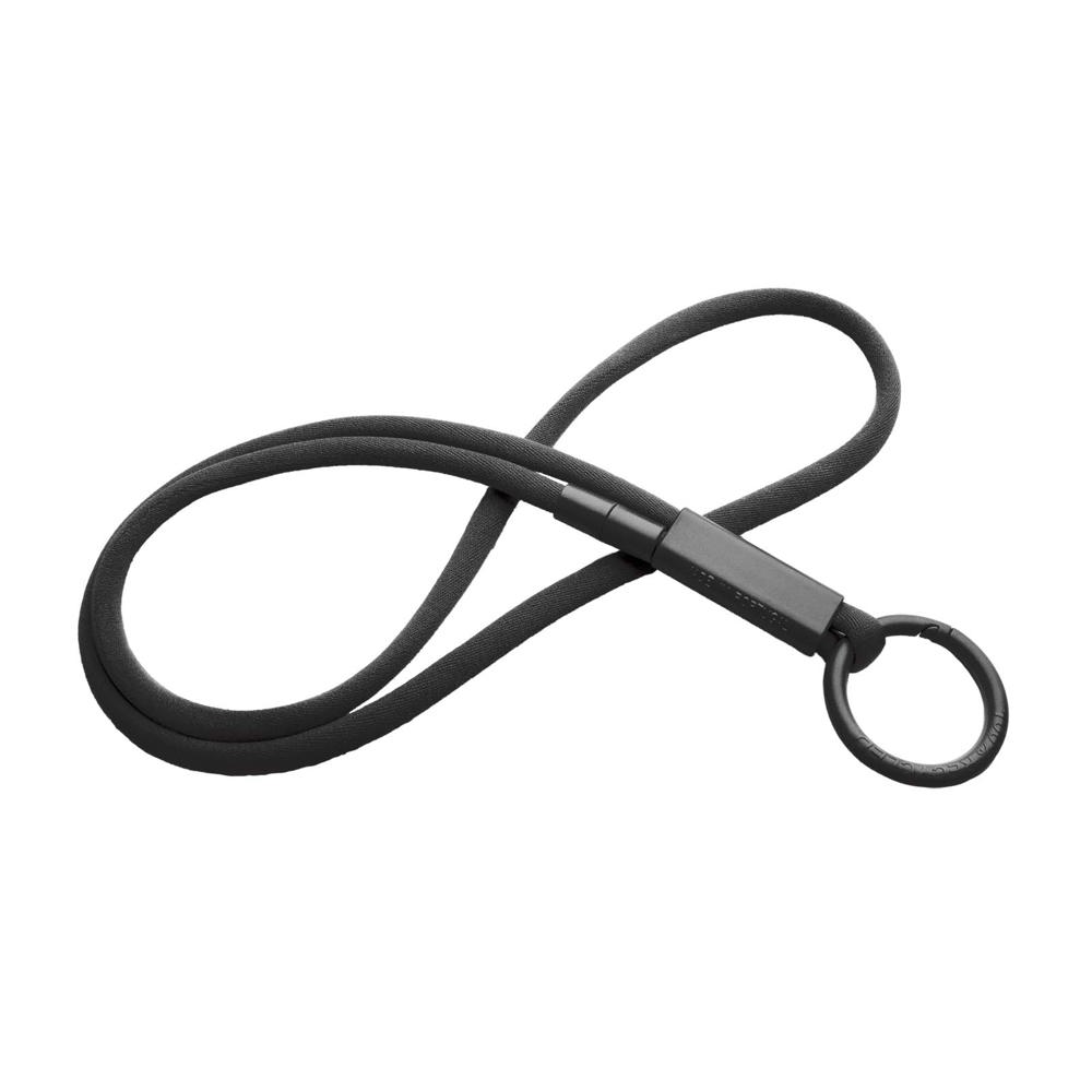 Tubyard Lanyard mit Band aus recyceltem Kunststoff - Schwarz
