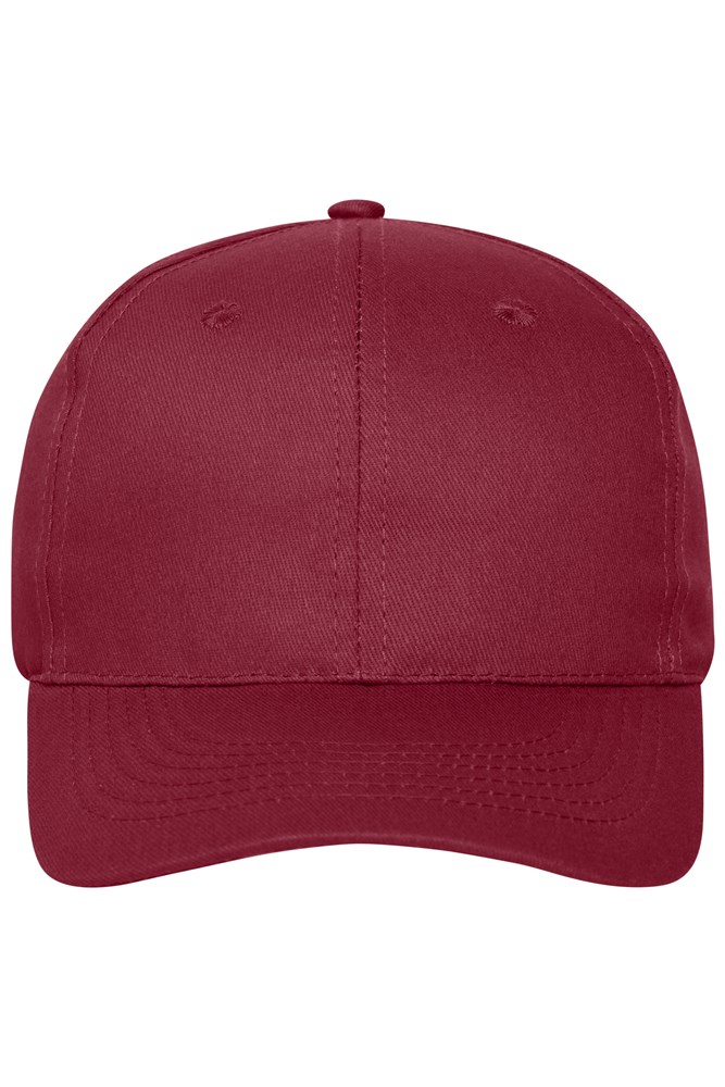 6 Panel Cap Organic Cotton - Burgundy (ca. Pantone 7427C)