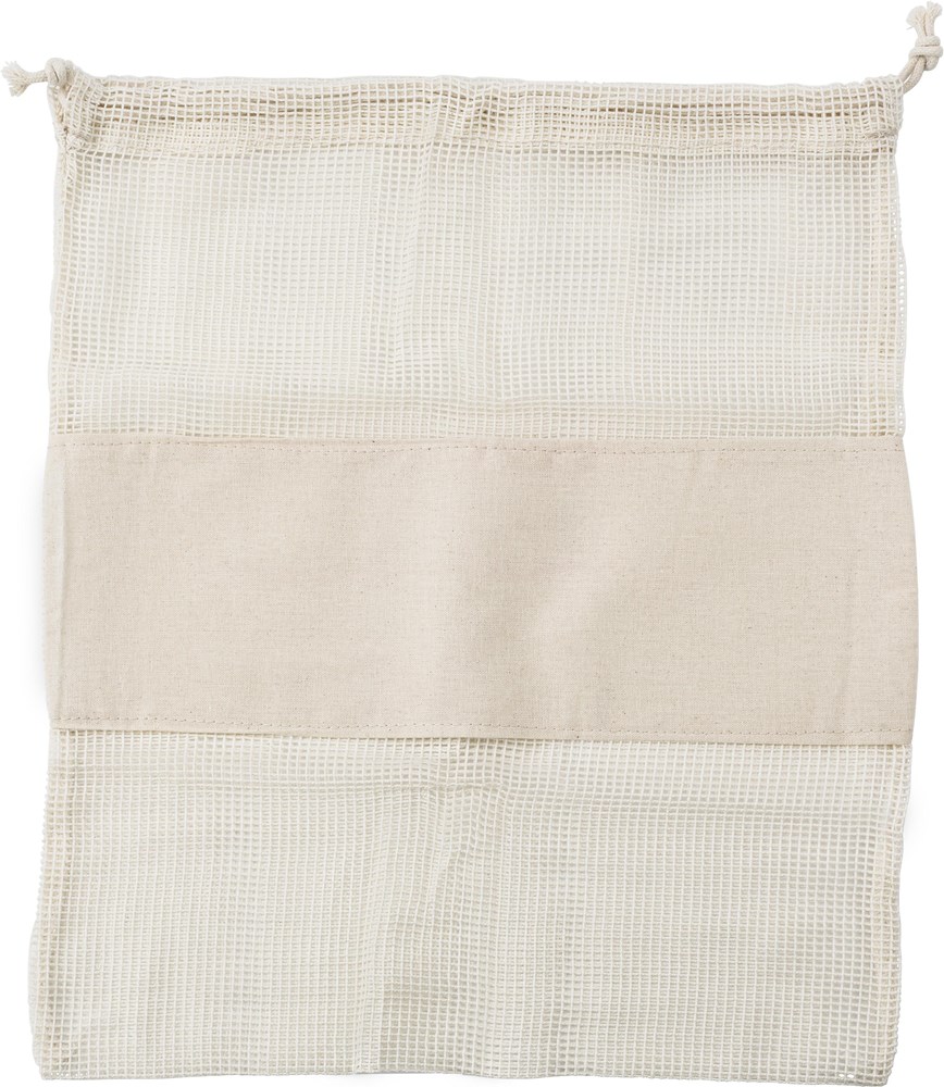Set aus drei wiederverwendbaren Taschen aus Baumwollgewebe Adele - Khaki