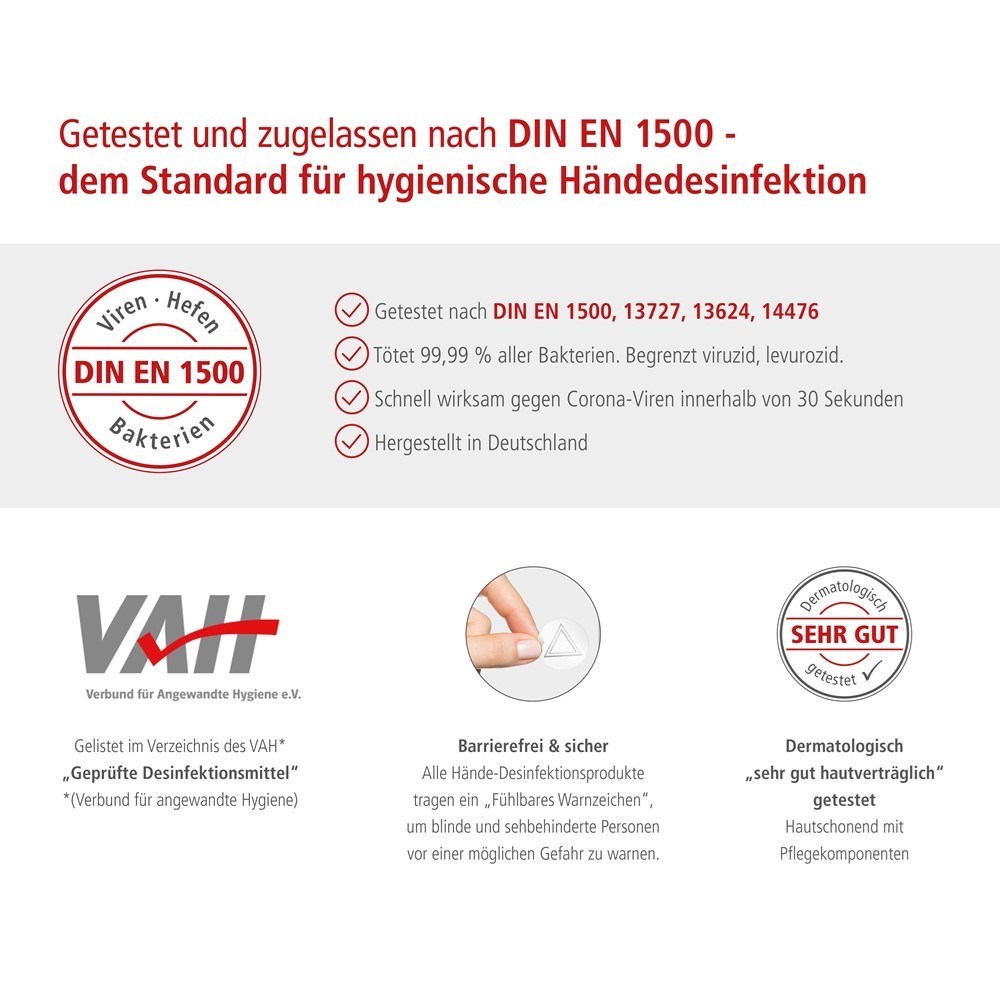Hände-Desinfektionsspray (DIN EN 1500), 50 ml Bumper schwarz, Body Label (R-PET)