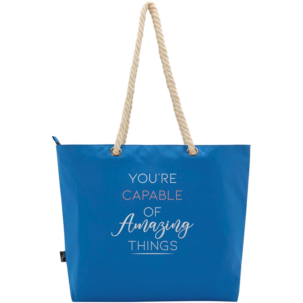 Panama Strandkühltasche mit Kordelgriffen aus recyceltem GRS-Material, 23L