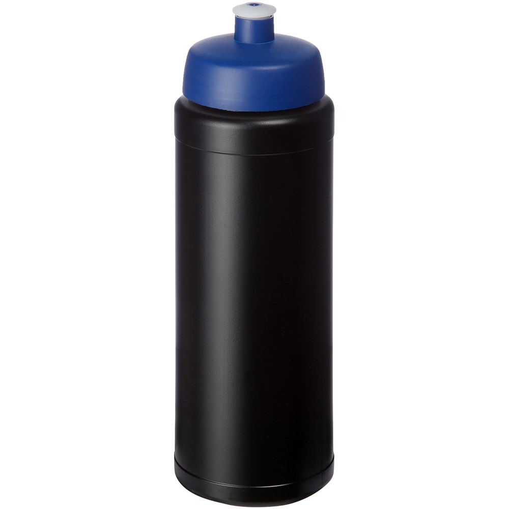 Baseline® Plus grip 750 ml Sportflasche mit Sportdeckel - schwarz, blau