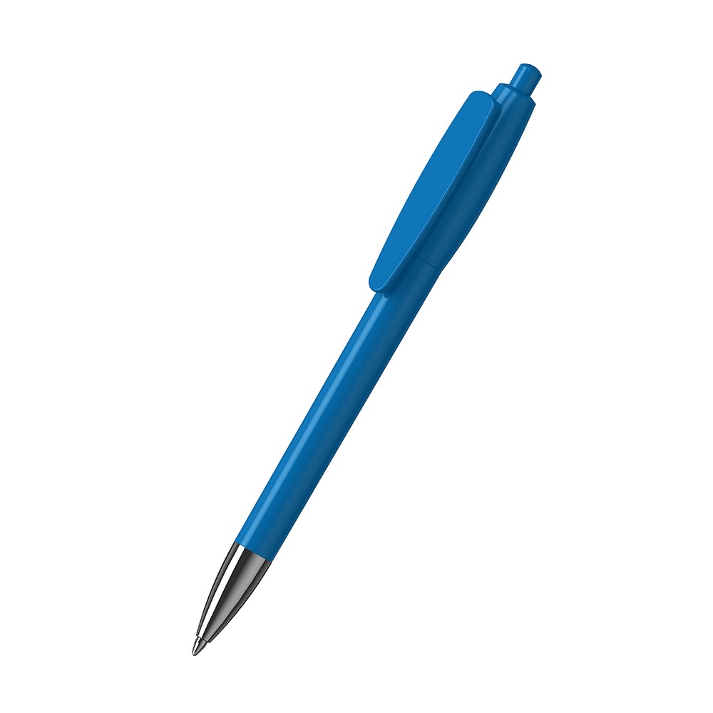 Klio-Eterna - Klix high gloss Mn - Retractable ballpoint penlight blue