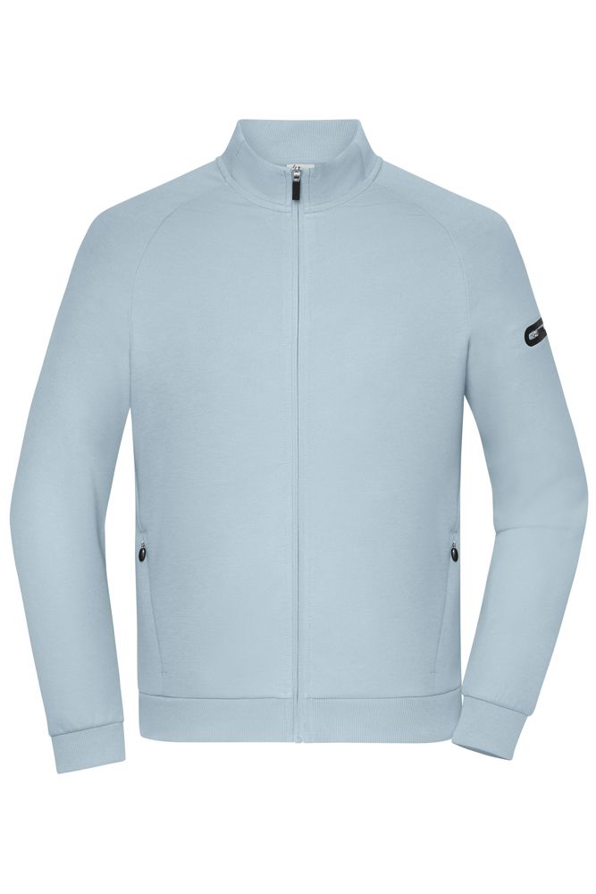 Men's Zip Jacket Interlock  OCS Blended & RCS - Milky-blue (ca. Pantone 5425 C)