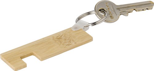 Bambus-Schlüsselanhänger mit Telefonhalterung