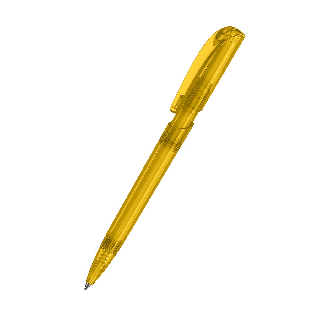 Klio-Eterna - Push transparent - Retractable ballpoint penwarm yellow transparent