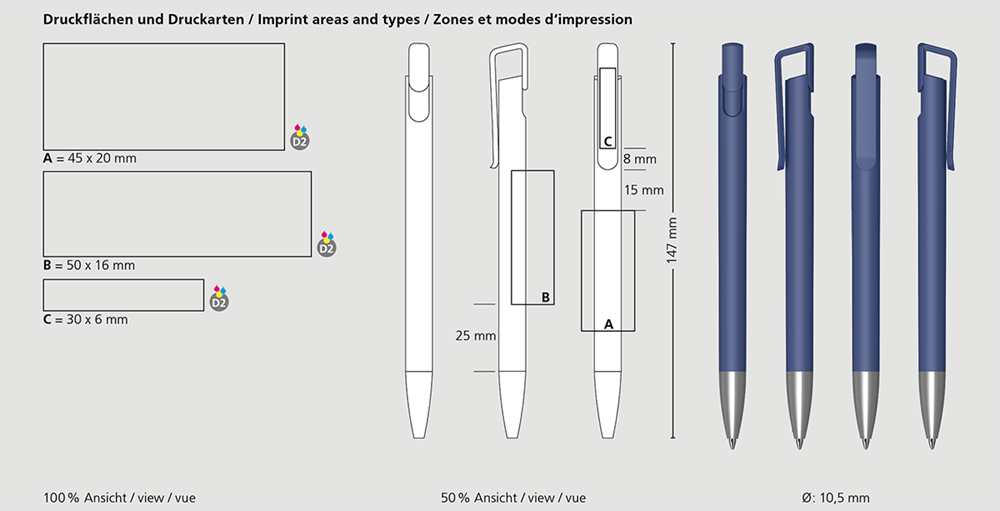 Klio-Eterna - Cello softtouch Ms - Retractable ballpoint pensofttouch white