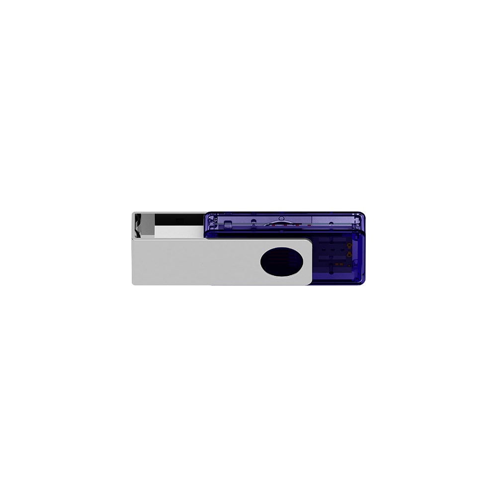 Klio-Eterna - Twista transparent Mc USB 3.0 - USB-Speicher mit drehbarem Schutzbügeldunkelblau transparent