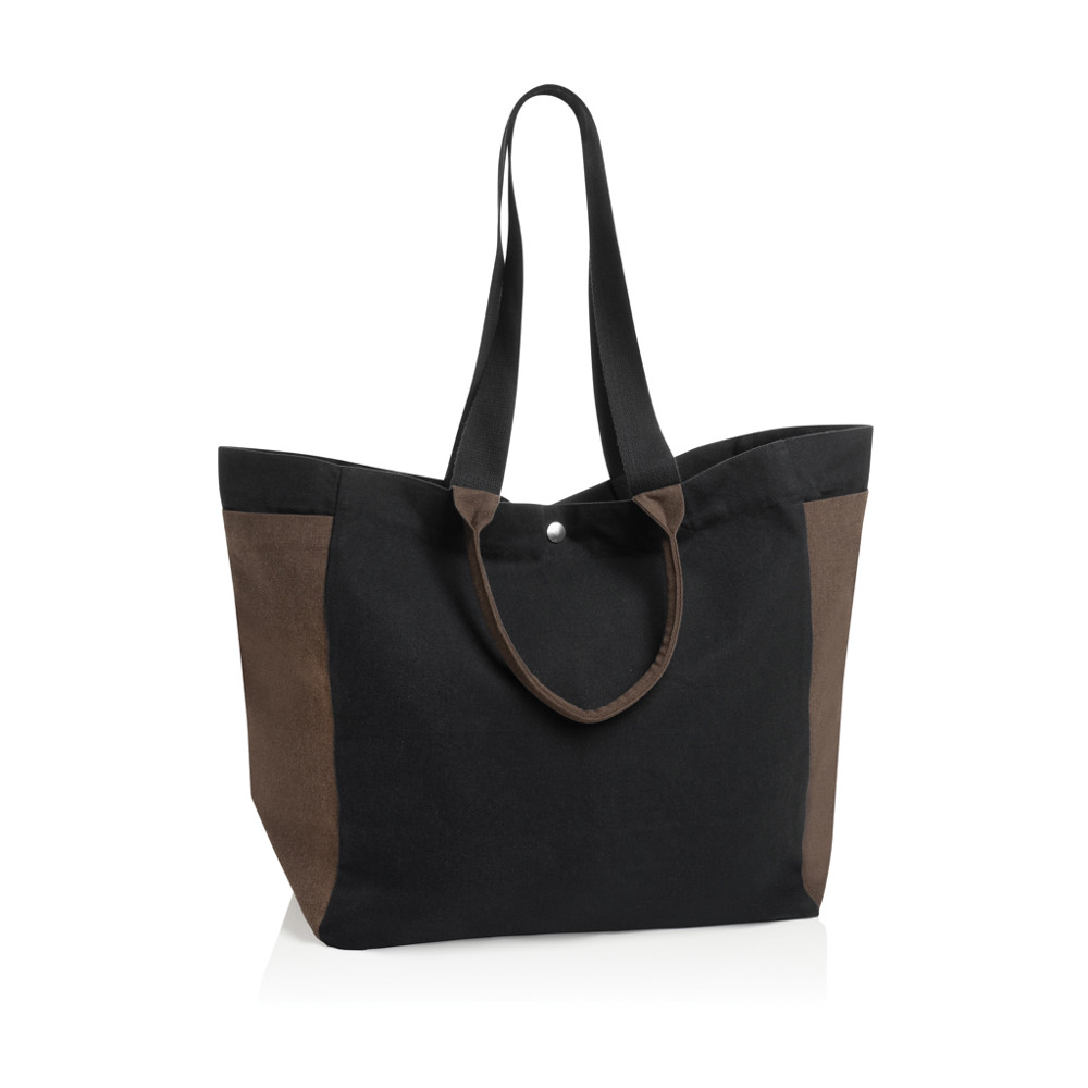 BEAU AWARE™ Allround-Shopper aus rec. Canvas 400gr/m² - schwarz (± PMS Black)