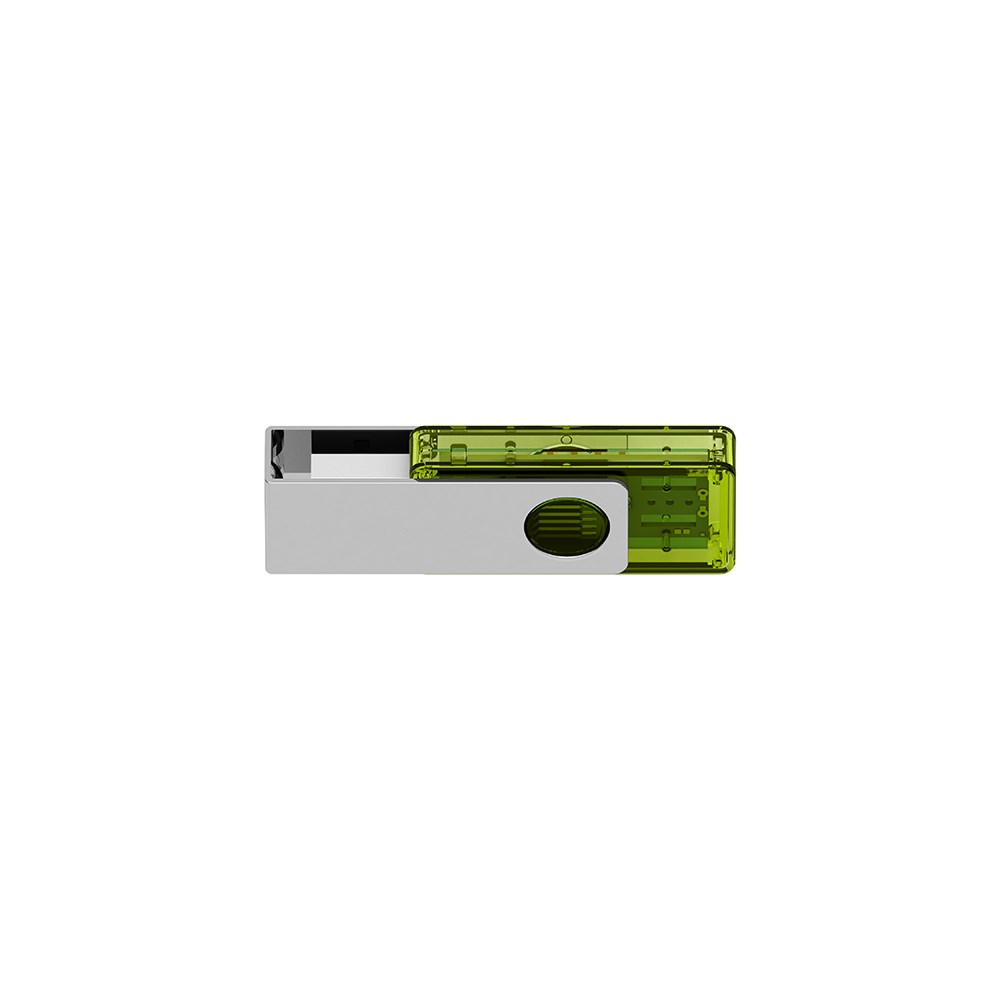 Klio-Eterna - Twista transparent Mc USB 2.0 - USB-Speicher mit drehbarem Schutzbügelhellgrün transparent