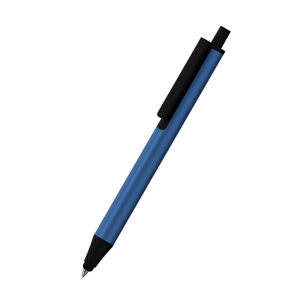 Klio-Eterna - Flute stylus metal PP - Retractable ballpoint penmetallic medium blue