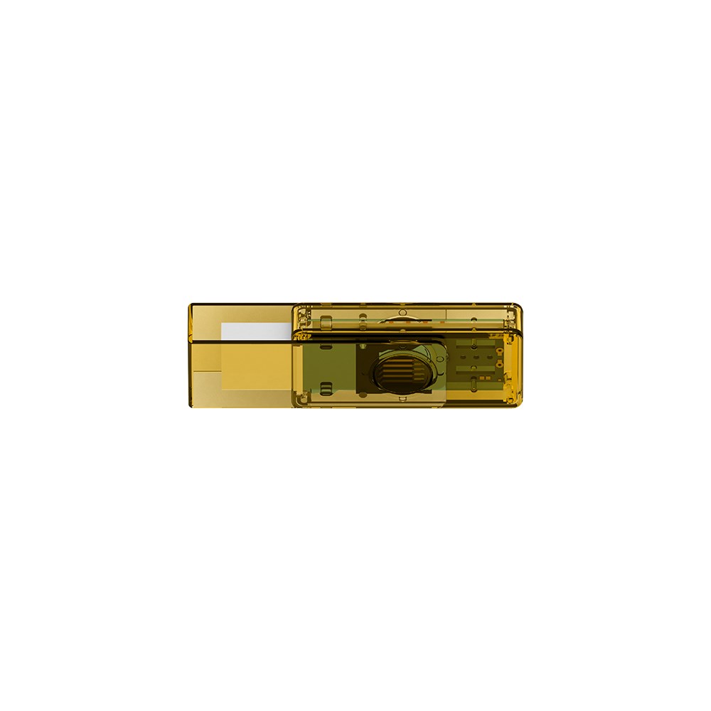 Klio-Eterna - Twista transparent USB 3.0 - USB-Speicher mit drehbarem Schutzbügelsonnengelb transparent