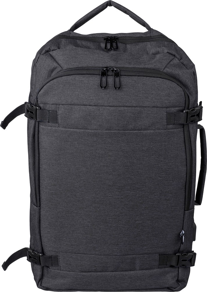 Rucksack Malcolm | Recycelt | Laptop 17" | 29 l - Schwarz