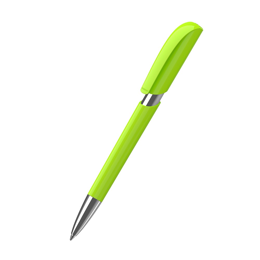 Klio-Eterna - Push high gloss Mn - Retractable ballpoint penlight green
