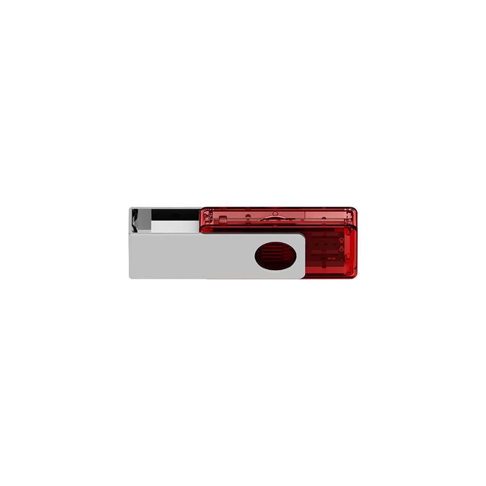 Klio-Eterna - Twista transparent Mc USB 3.0 - USB-Speicher mit drehbarem Schutzbügelrot transparent