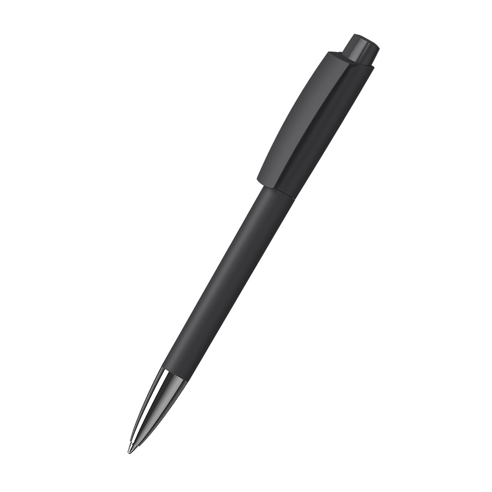 Klio-Eterna - Zeno softtouch/high gloss Mn - Retractable ballpoint pensofttouch anthracite