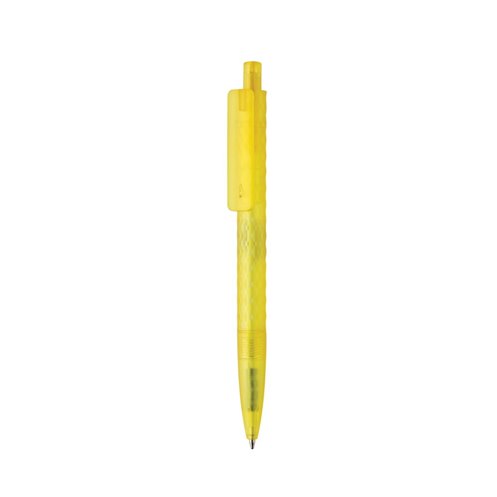 X3 Frosted-Pen aus GRS recyceltem PC - gelb (± PMS Yellow C)