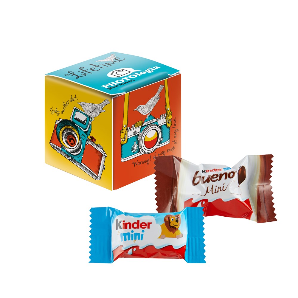 Mini Promo-Cube with Kinder Chocolate
Mini & Kinder bueno
Mini, from Ferrero