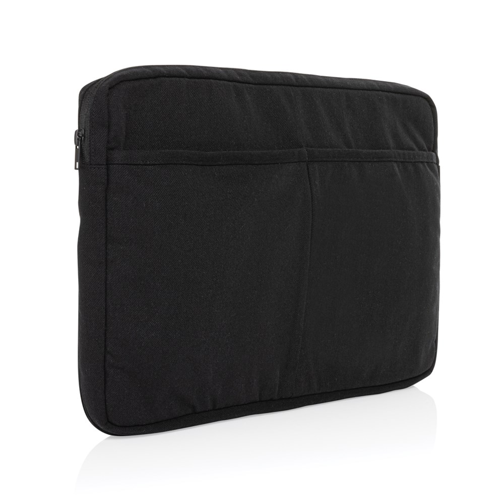 Laluka AWARE™ 15,6" Laptoptasche aus recycelter Baumwolle - schwarz (± PMS Black)