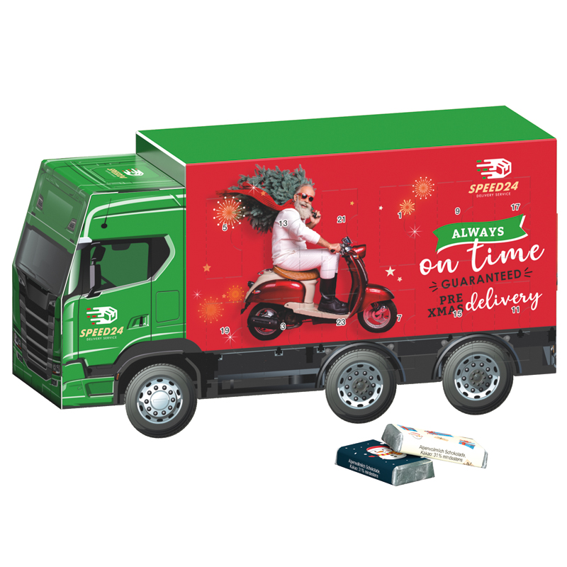 Adventskalender LKW, Alpenmilch-Schokotäfelchen