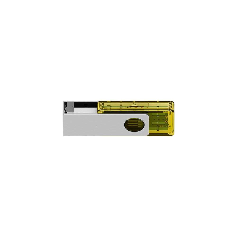 Klio-Eterna - Twista transparent Mc USB 3.0 - USB-Speicher mit drehbarem Schutzbügelgelb transparent