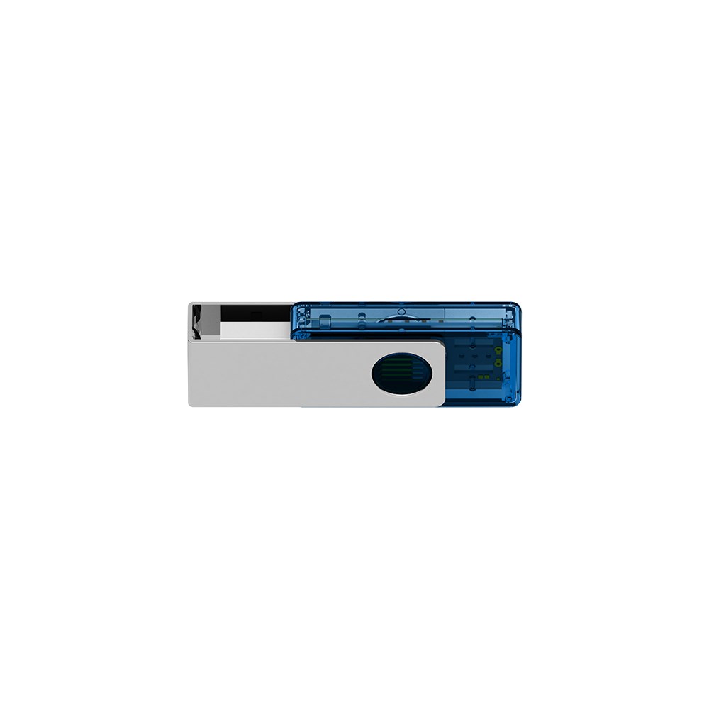 Klio-Eterna - Twista transparent Mc USB 2.0 - USB-Speicher mit drehbarem Schutzbügelblau transparent
