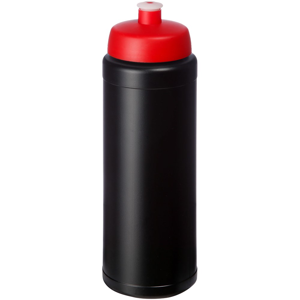 Baseline® Plus grip 750 ml Sportflasche mit Sportdeckel - schwarz, rot