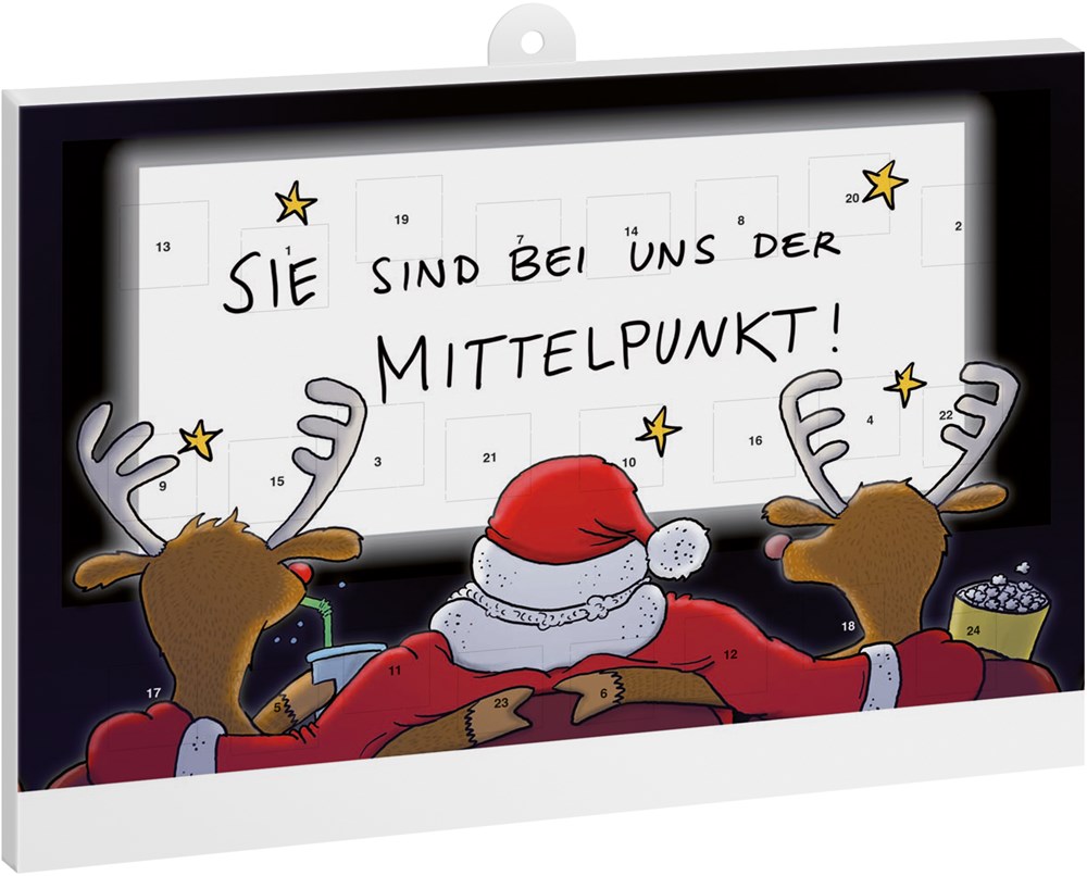 Classic Schkoko-Adventskalender mit Werbeeindruck - Im Mittelpunkt