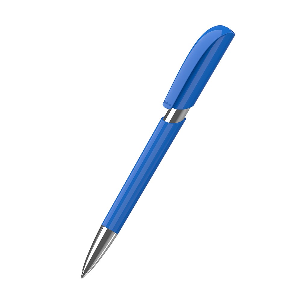 Klio-Eterna - Push high gloss Mn - Retractable ballpoint penlight blue