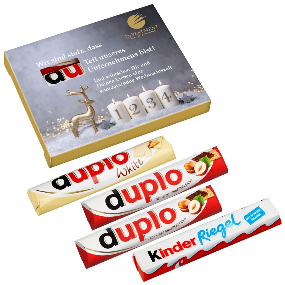 Pack of 4 „Advent days“ duplo with duplo classic, duplo white & Kinder Chocolate