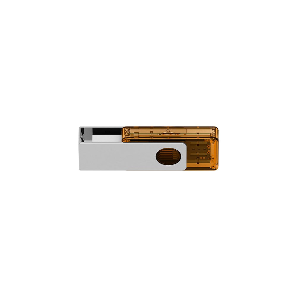 Klio-Eterna - Twista transparent Mc USB 2.0 - USB-Speicher mit drehbarem Schutzbügelorange transparent