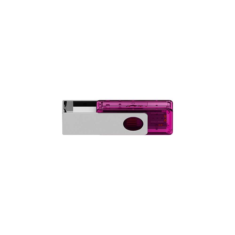 Klio-Eterna - Twista transparent Mc USB 2.0 - USB-Speicher mit drehbarem Schutzbügelpink transparent