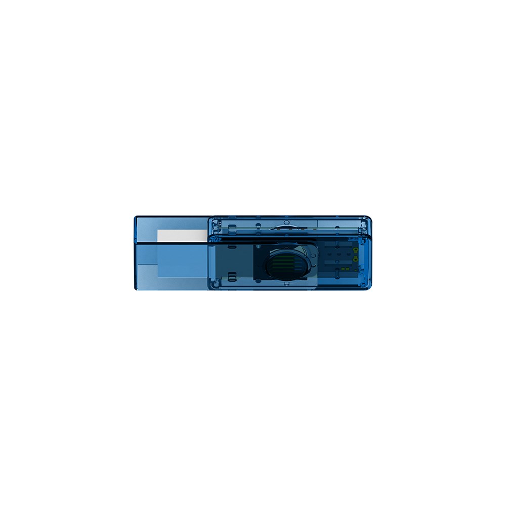Klio-Eterna - Twista transparent USB 2.0 - USB-Speicher mit drehbarem Schutzbügelblau transparent