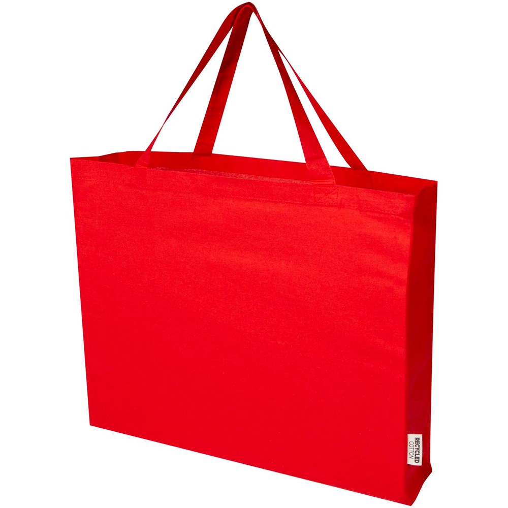 Odessa 220 g/m² Baumwoll Tragetasche aus GRS recycelter Baumwolle 40L - rot