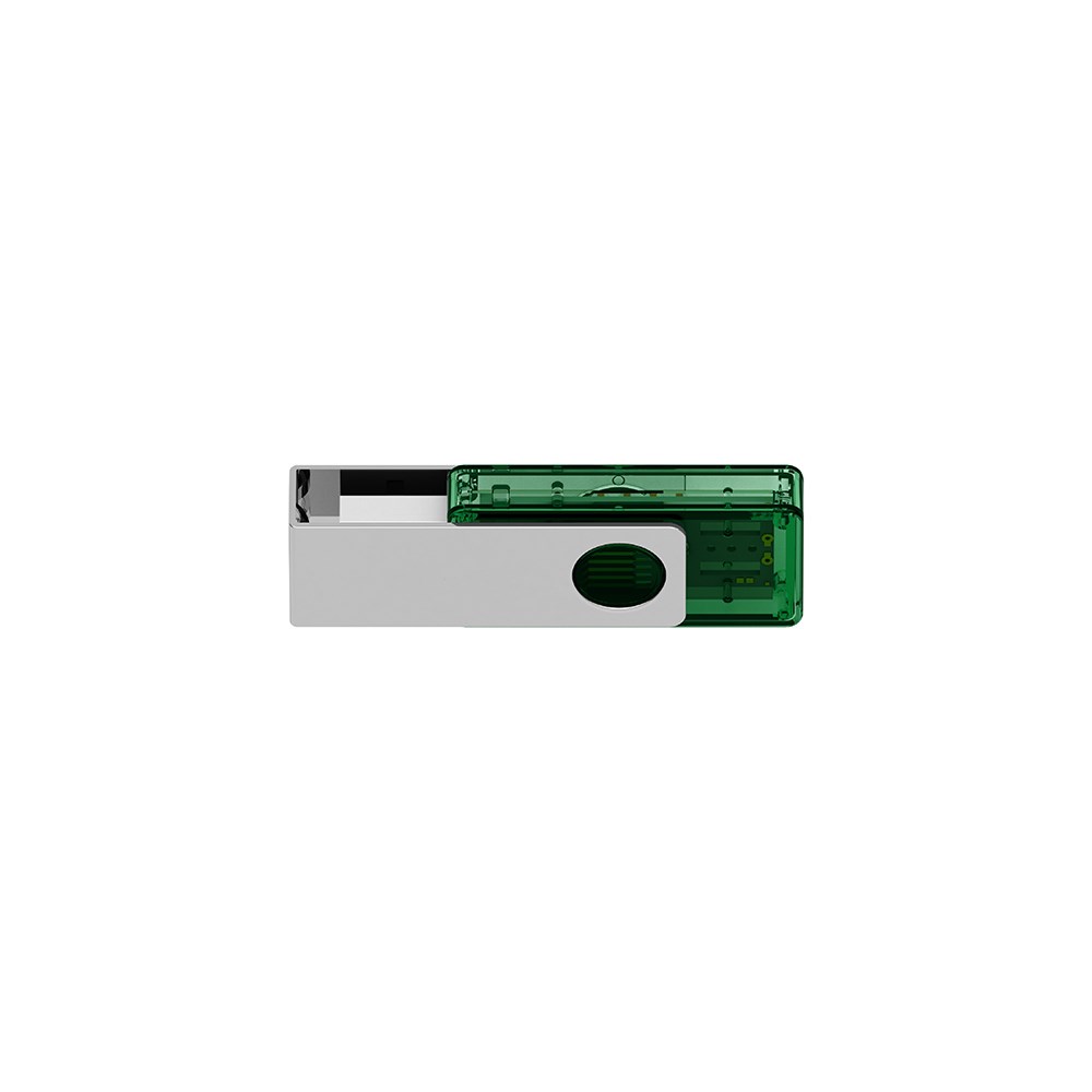 Klio-Eterna - Twista transparent Mc USB 2.0 - USB-Speicher mit drehbarem Schutzbügelgrün transparent