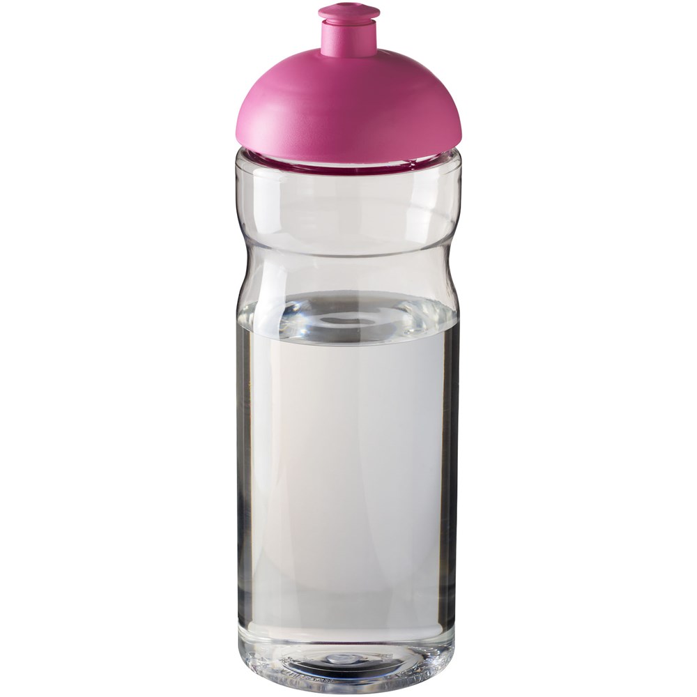 H2O Active® Base 650 ml Sportflasche mit Stülpdeckel - transparent, rosa