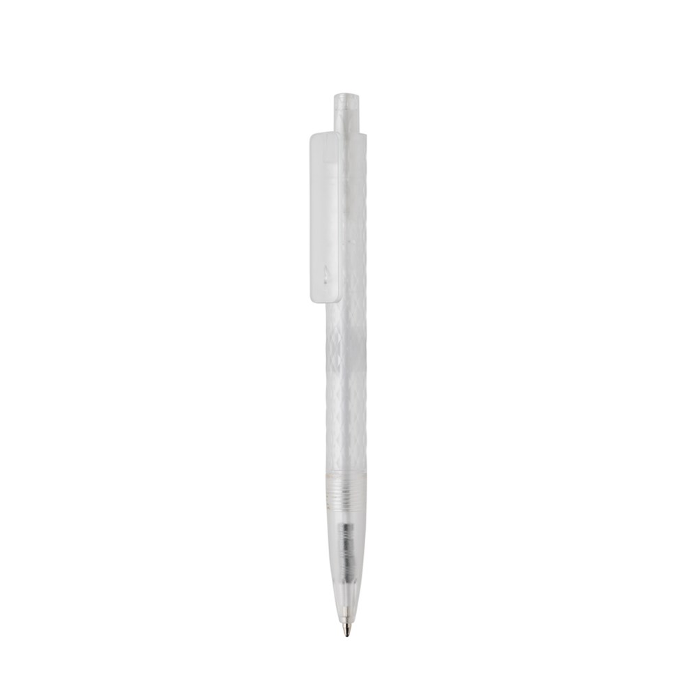 X3 Frosted-Pen aus GRS recyceltem PC - weiß (± PMS White)