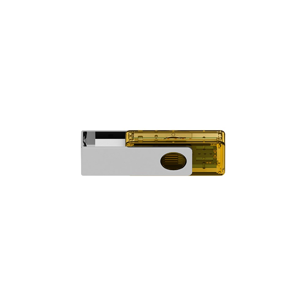 Klio-Eterna - Twista transparent Mc USB 3.0 - USB-Speicher mit drehbarem Schutzbügelsonnengelb transparent
